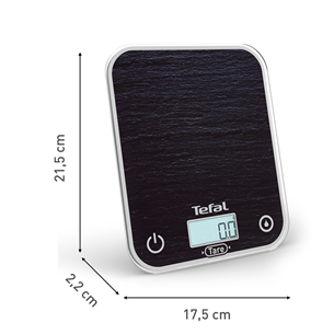 Tefal Optiss, tamsiai pilkos - Virtuvinės svarstyklės