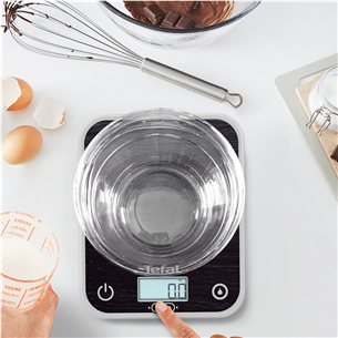 Tefal Optiss, tamsiai pilkos - Virtuvinės svarstyklės