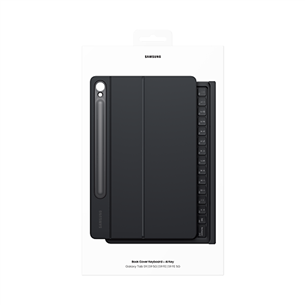Samsung Book Cover Keyboard, Galaxy Tab S9 / S9 FE, AI key, juodas - Dėklas