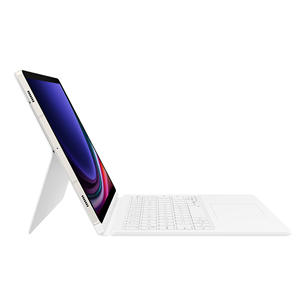 Samsung Book Cover Keyboard, Galaxy Tab S9 / S9 FE, AI key, baltas - Dėklas
