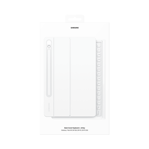 Samsung Book Cover Keyboard, Galaxy Tab S9 / S9 FE, AI key, baltas - Dėklas