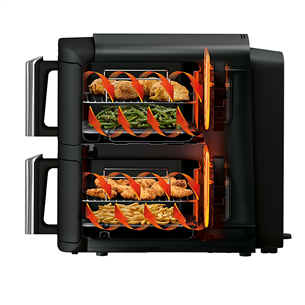 Karšto oro gruzdintuvė Ninja Double Stack 7,6 L, 2470 W, juoda   Prekė-SL300EU