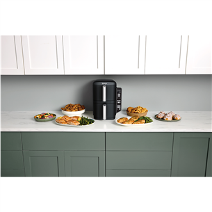 Karšto oro gruzdintuvė Ninja Double Stack 7,6 L, 2470 W, juoda   Prekė-SL300EU