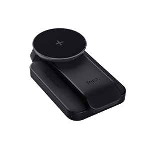 Trust Viro 3-in-1 Wireless Magnetic Charge Stand, Qi, juoda - Belaidė įkrovimo stotelė