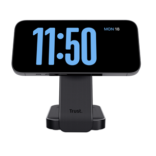Trust Viro 3-in-1 Wireless Magnetic Charge Stand, Qi, juoda - Belaidė įkrovimo stotelė