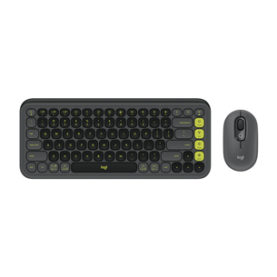 Logitech POP Icon Combo, SWE, grafito/žalia - Klaviatūra ir pelė 920-013266