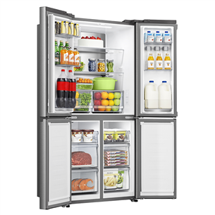 SBS šaldytuvas Hisense, Cross Door, No Frost, 483 L, aukštis 179 cm, pilkas  Prekė-RQ5P470SAIE