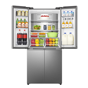 SBS šaldytuvas Hisense, Cross Door, No Frost, 483 L, aukštis 179 cm, pilkas  Prekė-RQ5P470SAIE