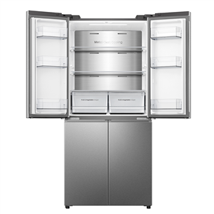 SBS šaldytuvas Hisense, Cross Door, No Frost, 483 L, aukštis 179 cm, pilkas  Prekė-RQ5P470SAIE