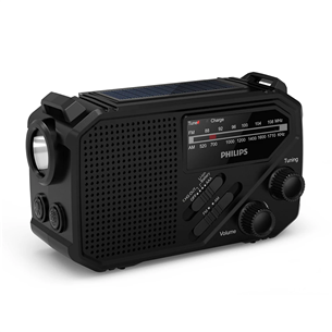 Philips TAR1609, juodas - Nešiojamas radijas su šviestuvu