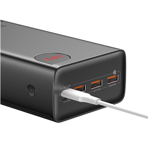 Baseus Adaman, 40000 mAh, 22,5 W, USB-C, USB-A, juoda - Išorinė baterija