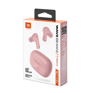 JBL Wave Beam 2, rožinės - Belaidės ausinės