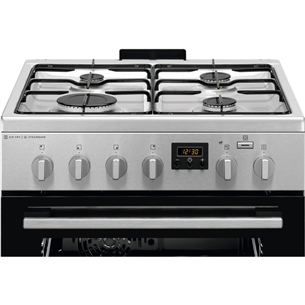 Electrolux Steambake, 58 L, plotis 60 cm, nerūdijančio plieno - Dujinė viryklė su elektrine orkaite