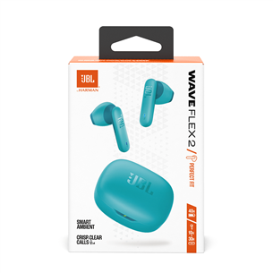 JBL Wave Flex 2, mėlynos - Belaidės ausinės