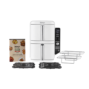 Ninja SL400EU Double Stack XL, 9,5 l, 2470 W, balta - Karšto oro gruzdintuvė