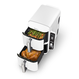 Ninja SL400EU Double Stack XL, 9,5 l, 2470 W, balta - Karšto oro gruzdintuvė