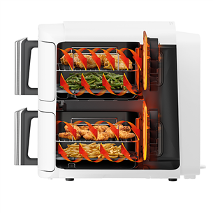 Ninja SL400EU Double Stack XL, 9,5 l, 2470 W, balta - Karšto oro gruzdintuvė