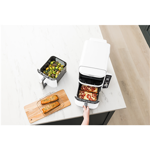 Ninja SL400EU Double Stack XL, 9,5 l, 2470 W, balta - Karšto oro gruzdintuvė
