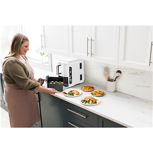 Ninja SL400EU Double Stack XL, 9,5 l, 2470 W, balta - Karšto oro gruzdintuvė