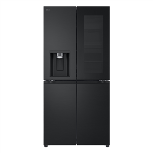 SBS-Šaldytuvas  LG, NoFrost, Instaview, 508 L, aukštis 179 cm, juodas   Prekė-GMG861EPAE.AEPQEUR