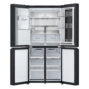 SBS-Šaldytuvas  LG, NoFrost, Instaview, 508 L, aukštis 179 cm, juodas   Prekė-GMG861EPAE.AEPQEUR