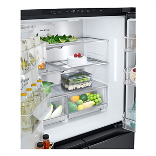 SBS-Šaldytuvas  LG, NoFrost, 638 L, aukštis 180 cm, juodas   Prekė-GMG960EVEE.AEVQEUR
