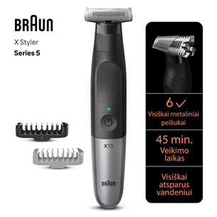 Braun Series X, juodas - Skustuvas