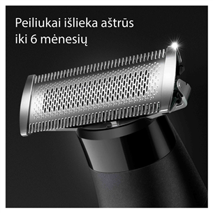 Braun Series X, juodas - Skustuvas