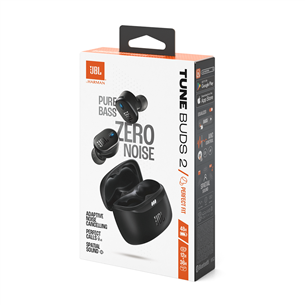 JBL Tune Buds 2, juodos - Belaidės ausinės