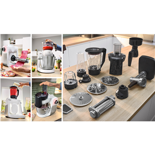 Virtuvinis kombainas Bosch, Series 6, 1600 W, baltas Prekė-MUMS6EW00