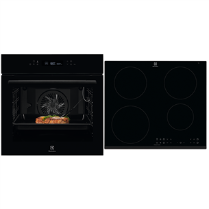 Electrolux, 71 L, juoda - Įmontuojama orkaitė + kaitlentė EOE7P31Z+CIR60430