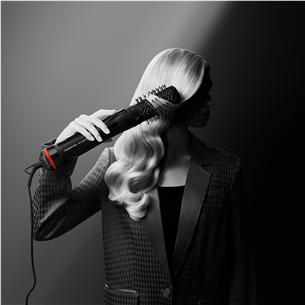 Rowenta x Karl Lagerfeld Brush Activ', 1000 W, juodos/raudonos - Plaukų formavimo šukos