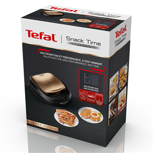 Tefal Snack Time Coppertinto, 700 W, vario spalvos - Sumuštinių ir vaflių keptuvė
