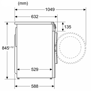 Bosch Series 6, 9 kg, depth 58.8 cm, 1400 rpm - Front load washing machine