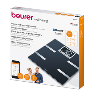 Beurer, BF 720, Bluetooth, juoda - Diagnostinės svarstyklės