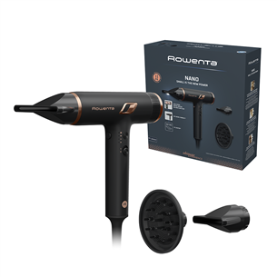 Rowenta NANO, 1700 W, juodas - Plaukų džiovintuvas