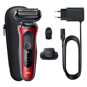Braun Series 6 61-R1200s, Wet & Dry, raudona – Barzdaskutė PR000125330