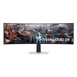Samsung Odyssey OLED G9 G93SC, 49'', Dual QHD, OLED, 240 Hz, curved, silver - Monitor Item - LS49CG934SUXEN LS49DG934SUXEN