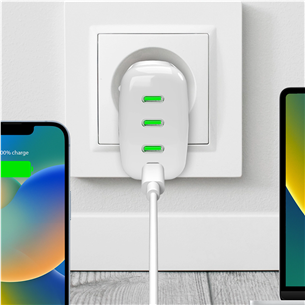 Puro MiniPro Gan Wall Charger, 96 W, baltas - Įkroviklis