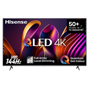 Televizorius, juodas - Hisense E7NQ PRO, 75'', 4K UHD, QLED  Prekė-75E7NQPRO 75E7NQPRO