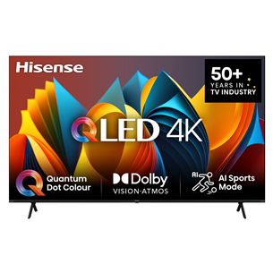 Hisense E7NQ PRO, 85'', 4K UHD, QLED, juodas - Televizorius 85E7NQPRO
