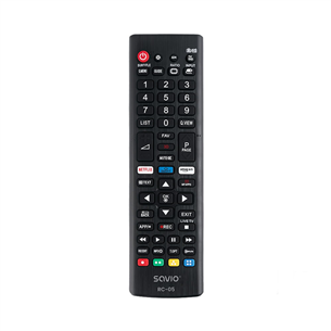 Savio RC-05, LG TV, juodas - Universalus nuotolinio valdymo pultelis TVPUSARC05