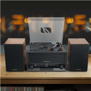 Muse MT-120 MB, CD, USB, Bluetooth, patefonas, juodas/rudas - Muzikinis centras