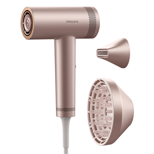 Philips Hair Dryer 8000 Series, 1400 W, rausvas - Plaukų džiovintuvas BHD837/10