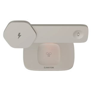 Canyon WCS-310, light grey/orange - Wireless Charging Dock