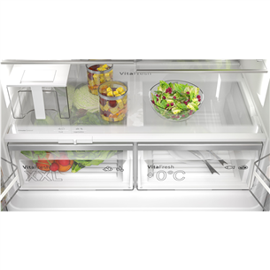 Bosch Series 6, French Door, 574 L, aukštis 183 cm, juodas - SBS Šaldytuvas