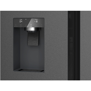 Bosch Series 6, French Door, 574 L, aukštis 183 cm, juodas - SBS Šaldytuvas