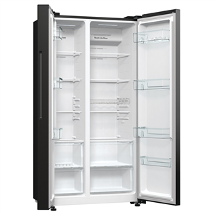 Hisense, No Frost, 550 L, aukštis 179 cm, juodas - SBS-Šaldytuvas