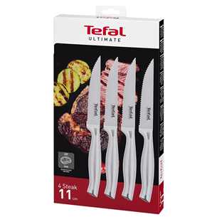 Tefal Ultimate, 11 cm, 4 vnt., nerūdijantis plienas - Peilių rinkinys kepsniams K1700879