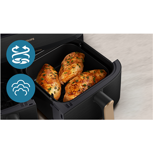 Philips 5000 Series Dual Basket, 2750 W, 9 L, black - Airfryer